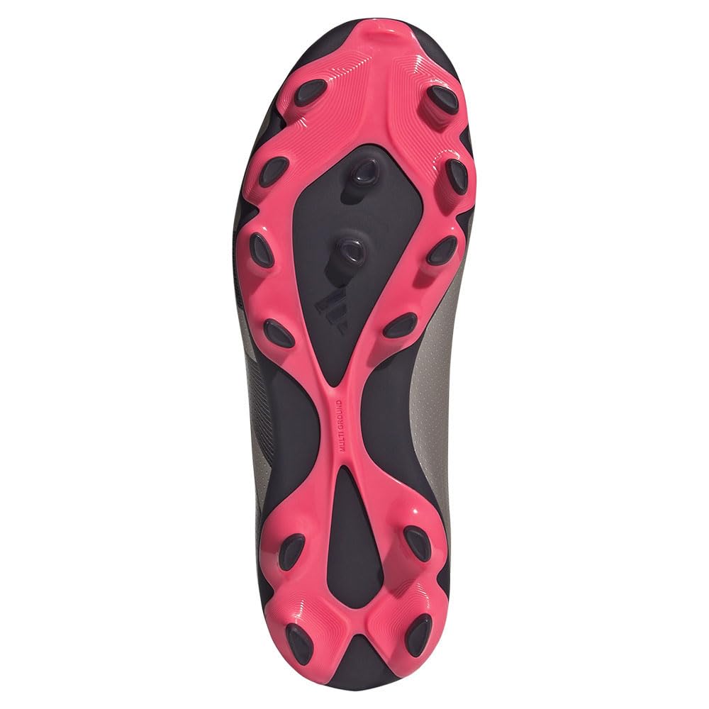 Soccer Spikes Junior Kids Predator LEAGUE Boys Girls NKE59 Platinum Cm [Adidas] HG/AG 17~24.5cm Metallic/Aurora Black/Turbo (IF6410) 21.5