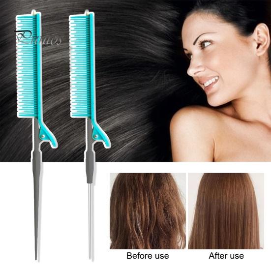 

2 шт./компл., многофункциональная расческа для волос с тонкой стальной иглой, расческа для стрижки волос, профессиональная парикмахерская расческа для окрашивания волос, парикмахерская