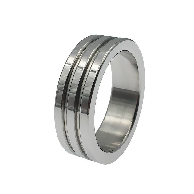 Stainless Steel Penis Ring Lock Essence Widened Weight-Bearing Sex Toys Alternative Passion Sex Tools Adult Toys Binding Set