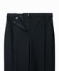 MUSINSA STANDARD WOMAN Women'S Summer Wool One-Pleat Wide Hidden Elastic Waist Slacks [Black]