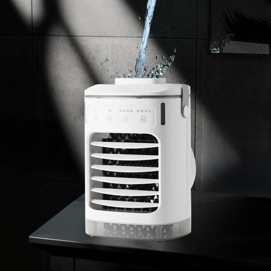 Portable Air Conditioner Easy Control Panel Large Water Tank Natural Wind Mode Colorful Ambient Lights Air Cooler