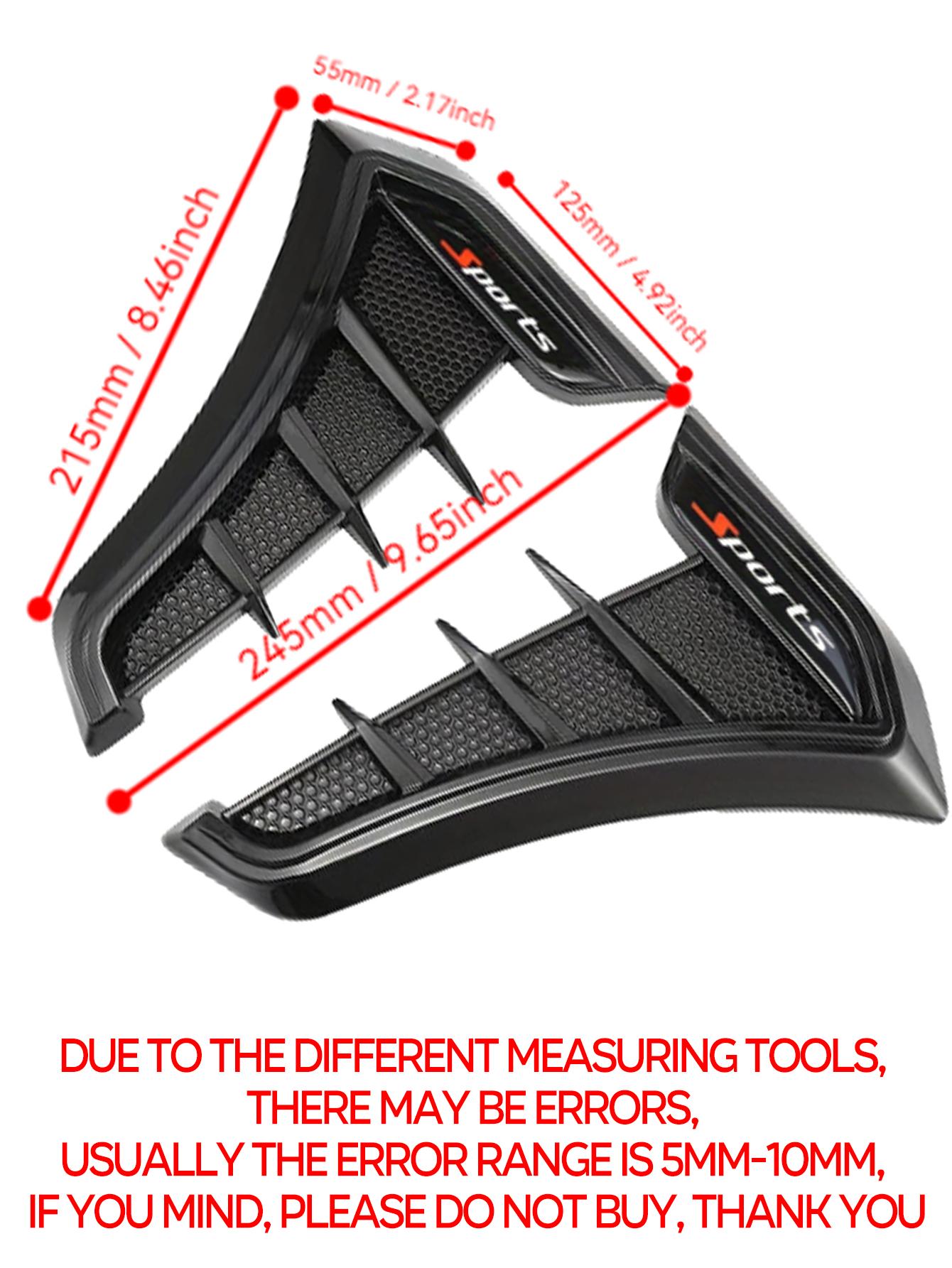 

2 шт., спойлер на боковое крыло автомобиля, ветровой нож, боковые жабры, универсальные воздухозаборники, декоративные наклейки на боковые крылья, аксессуары для экстерьера автомобиля