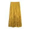 Extended crushed skirt Women's dance long skirt Korean high temperature setting pleated skirt Elegant pleated skirt