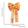 Thanksgiving Party Bow Decoration with Maple Leaf and Pumpkin Design DoubleLayer