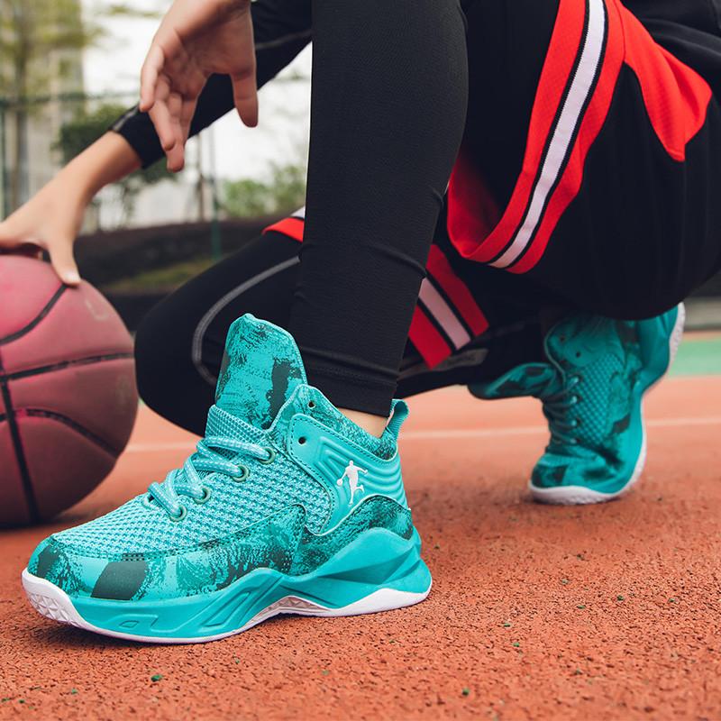 Hot Sale Brand Boys Basketball Shoes for Kids Sneakers Non-slip Children Sports Shoes Breathable Mesh Basketball Sneakers Child