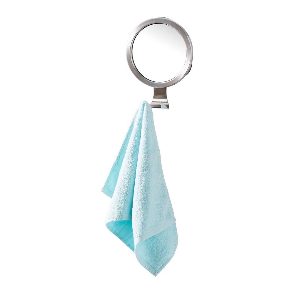 With Suction Cup Fogless Shower Shaving Mirror Aluminum Frame Makeup Mirrors  Shaver Holder