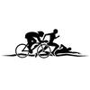 15.5cm*5.3cm Yaratıcı Kişilik Triatlon Komik Vücut Araba Çıkartmaları Dekal Araba Dekoratif