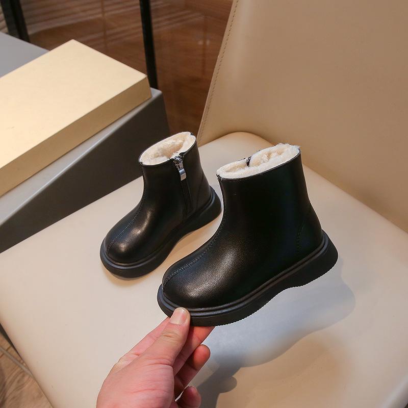 2025 Herbst Kinder Stiefeletten im britischen Stil mit weicher Sohle & Seitenreißverschluss