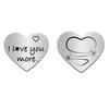 Personalized Heart-Shaped Decision Coin with PU Leather Case - Stainless Steel Engraving Lucky Gift