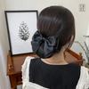 1PC Elegant Black Bow Hairnet for Women - Bohemian with Classic Hair Accessories, Compatible Hairpin/Clip Accessories