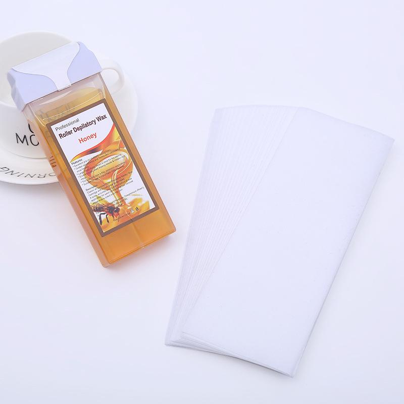 100pcs Wax Hair Removal Paper Natural Beeswax Depilation For Leg Body Underarm Face Depilation Beauty Body Hair Removal Unisex