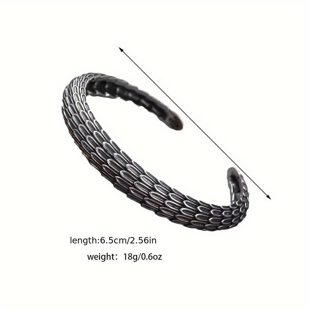 Trendiges Herren-Kirin-Muster Edelstahl-Drachenschuppen-Armband - Hip Hop Retro-Stil