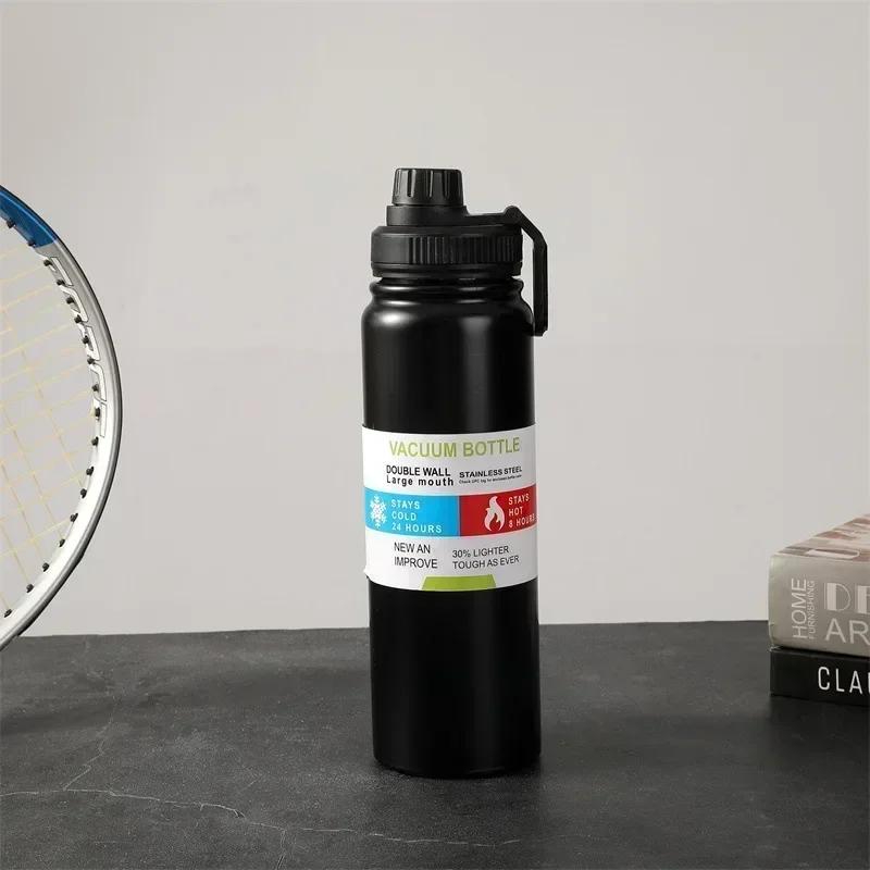 Portable Travel Car Water Cup Stainless Steel Space Kettle Thermos Flask Large Capacity Sports Water Bottle Water Bottle Metal