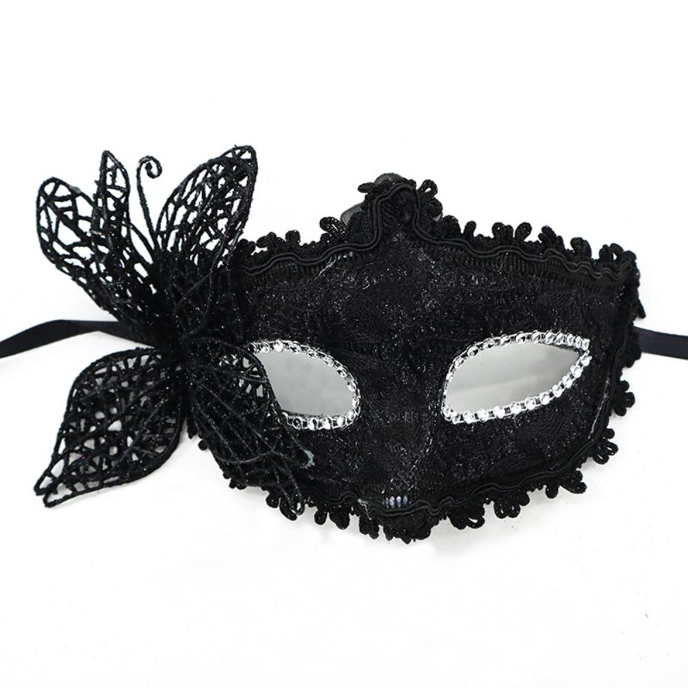 Mit Stange Halloween Party Maske Halbgesichtsabdeckung Maskenballmaske Halloween Requisiten Zubehör