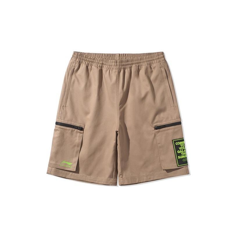 Li Ning Star Wars Collaboration Series Star Wars Element Print Woven Sports Shorts Men shorts Gingerbread-Brown AKSQ137-1