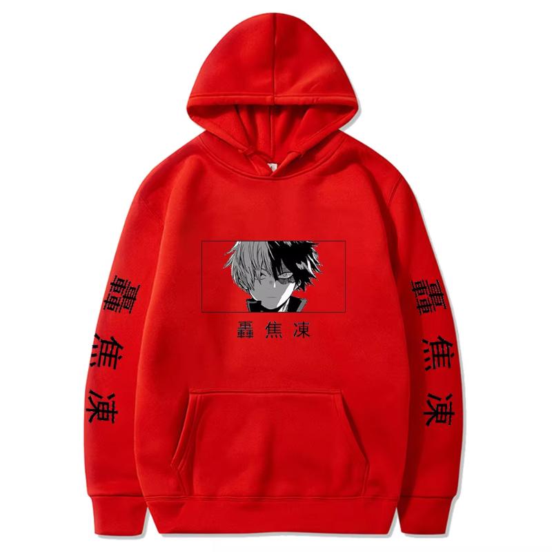 Japan Anime My Hero Academia Hoodie Todoroki Shoto Print Pullover Men Women Sweatshirts Comfortable Streetwear Harajuku Pullover