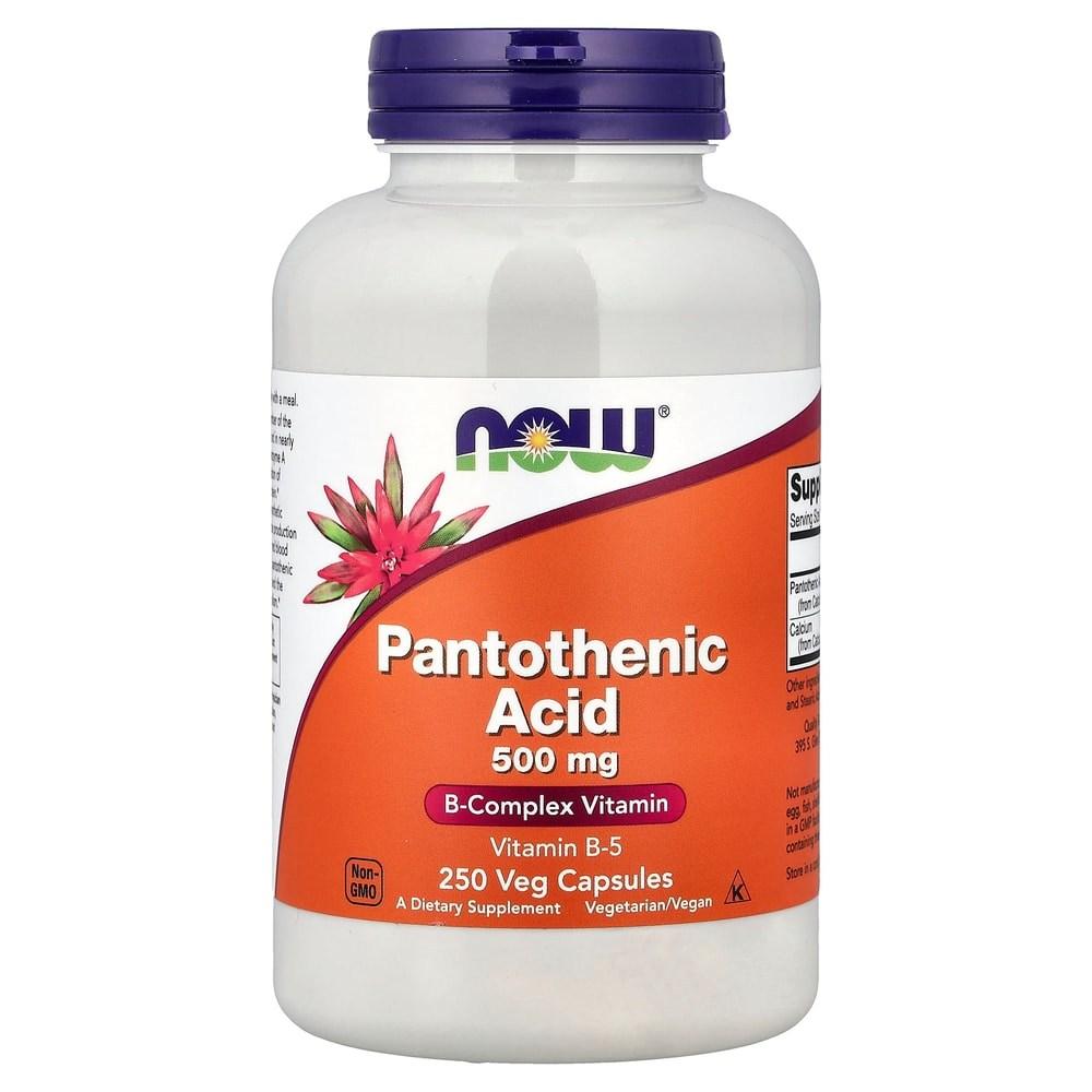 Now Foods Pantothenic Acid 500mg 250 Tablets 1 Pcs