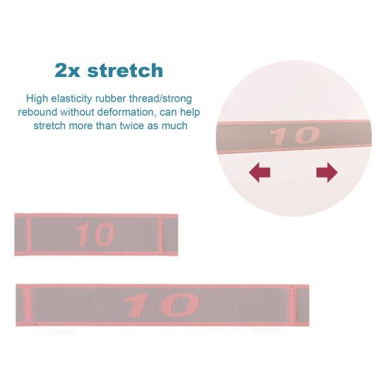 Yoga Stretching Strap with 11 Loop Physical Therapy Pilates Ballet Dance Body Leg Stretcher Elastic Band Home Gym Workout Resistance Band