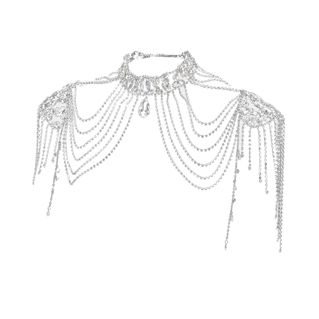 Crystal Tassels Arm Chain Women Body Jewelry Multilayer Shoulder Body Jewelry Shoulder Chain Necklace for Any Occasion