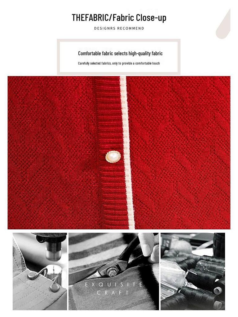 Elegant Plus Velvet Thickened Sweater: Warm Two-Piece Base Layer for Middle-Aged & Elderly Women