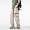Men's four-season men's overalls solid color quick-drying multi-bag casual pants outdoor hiking pants