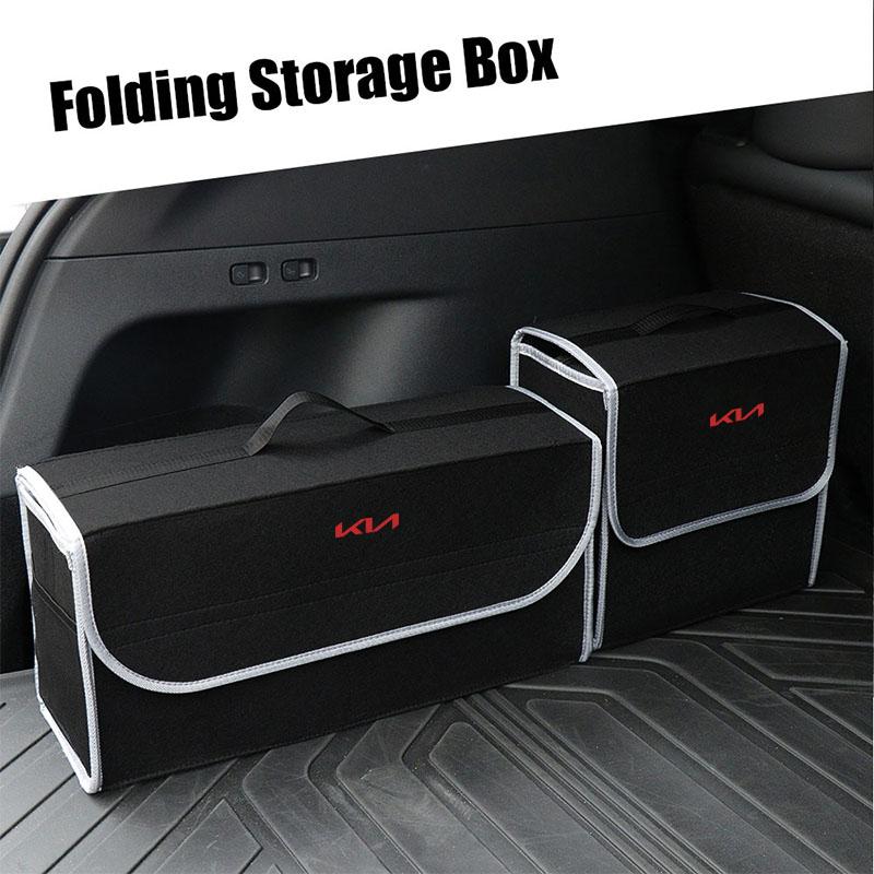 1Pcs Cars Foldable Trunk Bag Car Soft Felt Storage Bag Organizer Car Goods For KIA Ceed Rio Sportage R K3 K4 K5 K6 Ceed Sorento Cerato Optima