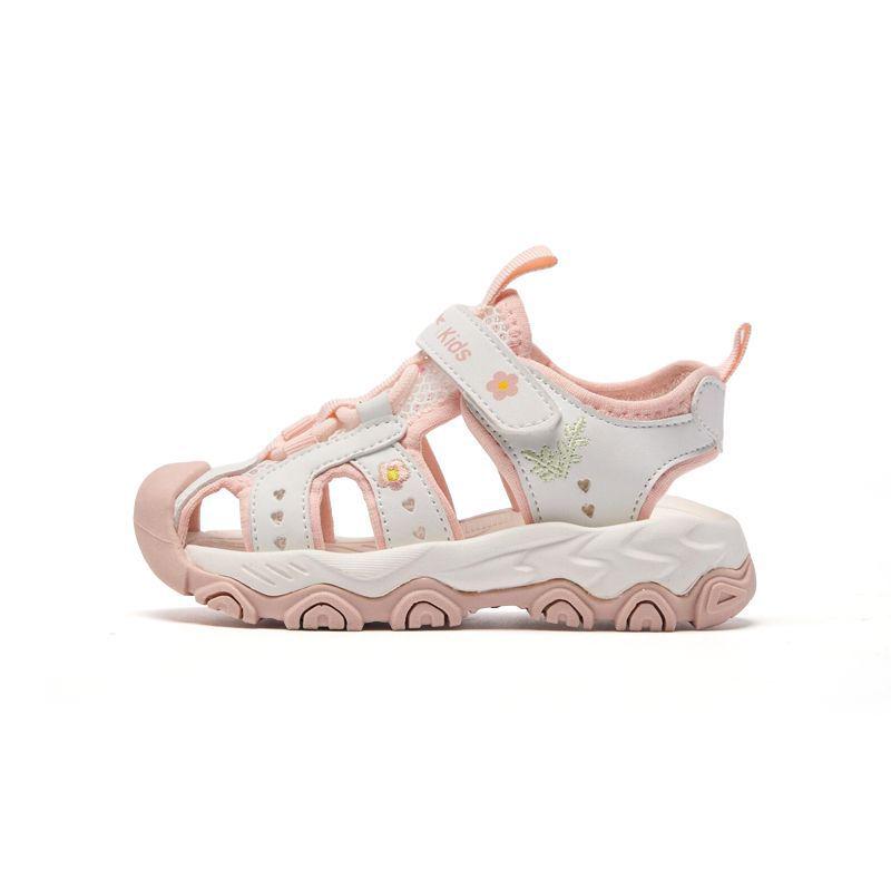 

Red Dragonfly 2025 Summer Girls Sport Sandals: Hollow Design, Closed-Toe, Soft Sole for Middle & Big Kids 38 рожевий