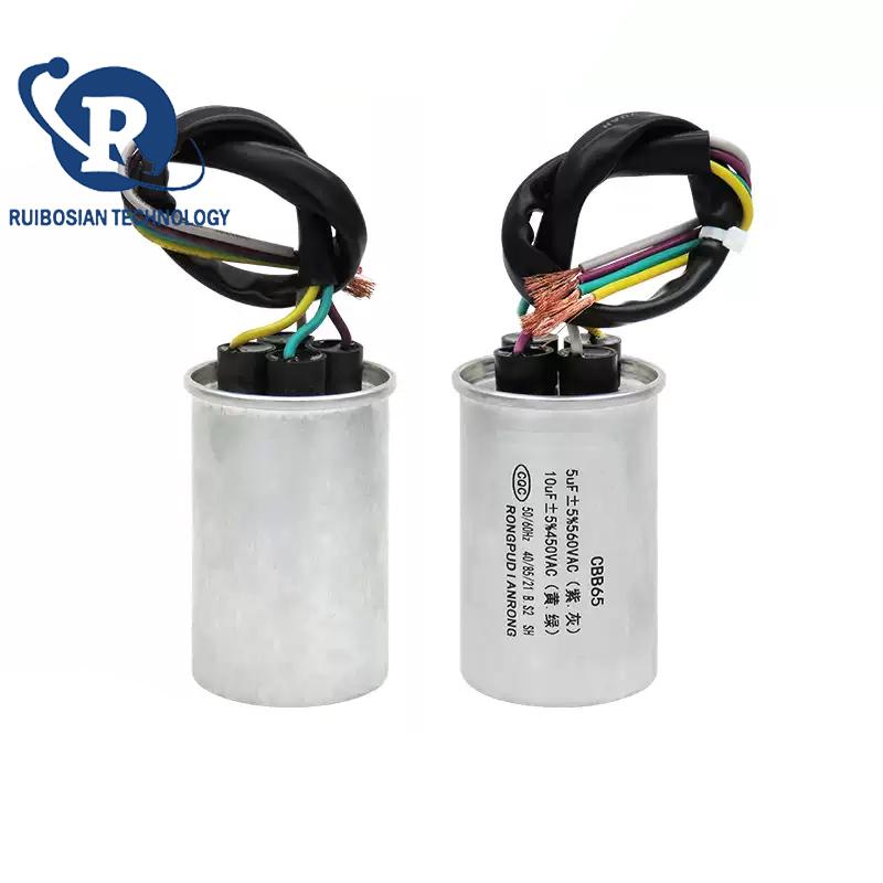 CBB65 5UF+10UF 450VAC Four-wire Starting Capacitor for Haier Double-tub Semi-automatic Washing Machine