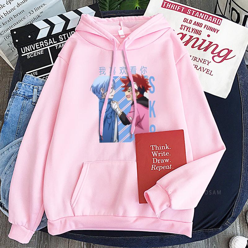 Harajuku Japan Anime SK8 The Infinity Hoodie Women Cartoon Skateboard Boys Langa Reki Streetwear Long Sleeve Oversized Pullovers