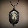 Vintage Gothic Glass Pendant Necklace Sun Moon Style Charm Necklace  Jewelry Accessories