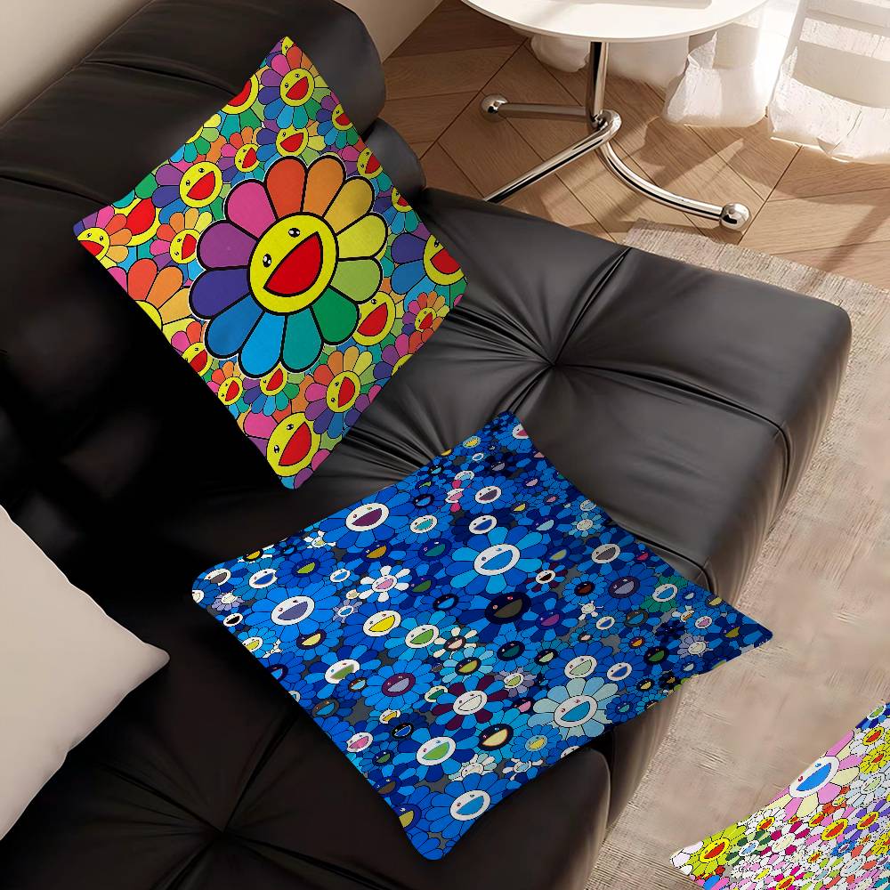 Fashing T-Takashi M-Murakami Pillow Gift Home Office Decoration Bedroom Sofa Car Cushion Cover Case 45X45