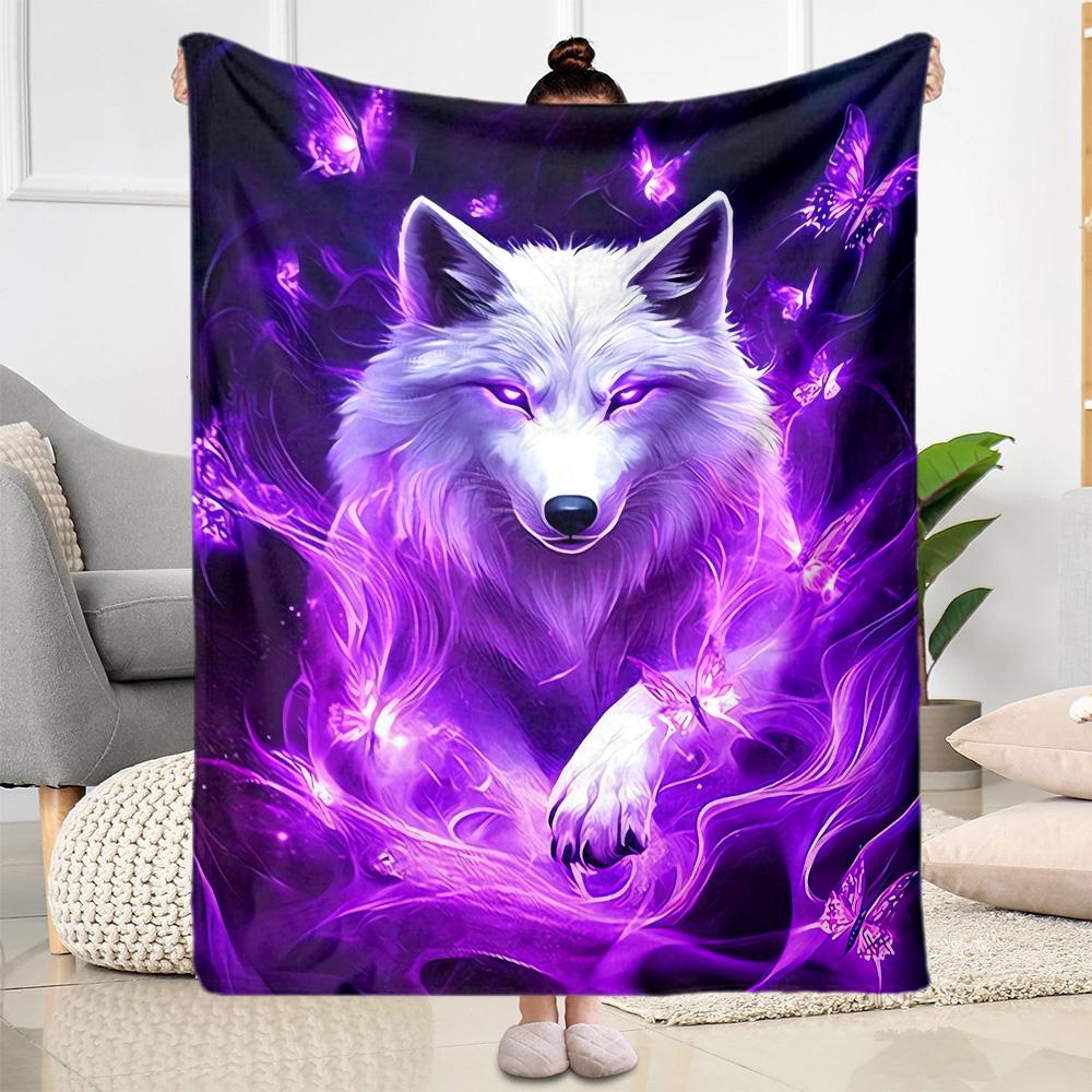 1pc Butterfly and Roses Blanket Soft Comfortable Lightweight All Season Multi Purpose Blanket Travel Camping Picnics Sofa Office Bed Living Room Gift