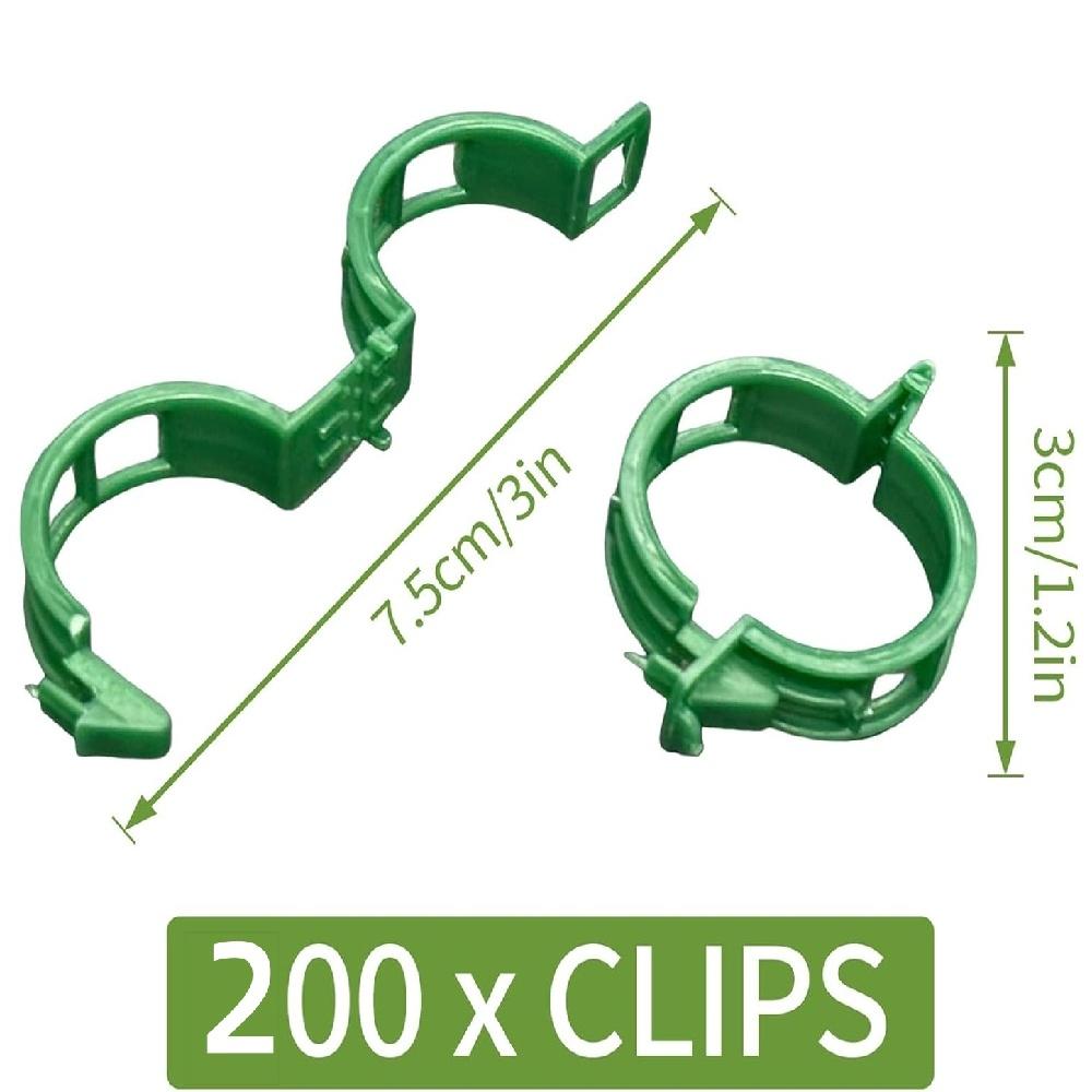 

Кліпси для підтримки рослин, 200 шт. Кліпси для шпалери для томатів для вирощування овочів у вертикальному положенні та для здоров я рослин - Зелені 200pcs зелений
