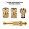 Pack of 4 Car Wash Nozzles Vehicle Cleaning Tool Water Hose High Pressure Sprayers Garden Irrigation Watering Copper