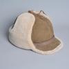 High Quality Winter Leather Hat Men Fur Lamb Wool Warm Thick Earflaps Bomber Hats Men's Baseball Cap Russian Hat