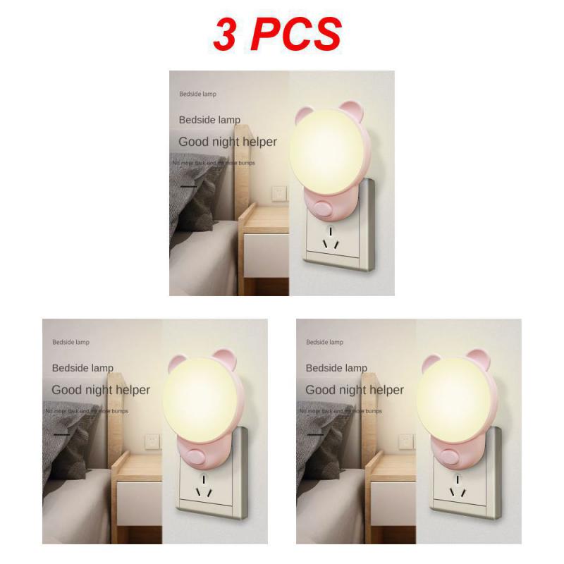 LED Steckdosen-Nachtlicht LED Dimmer Babypflege Augen Schlaflicht Schlafzimmer Schlaflicht Stecker LED Energiesparend Niedliche Mini-Lampe