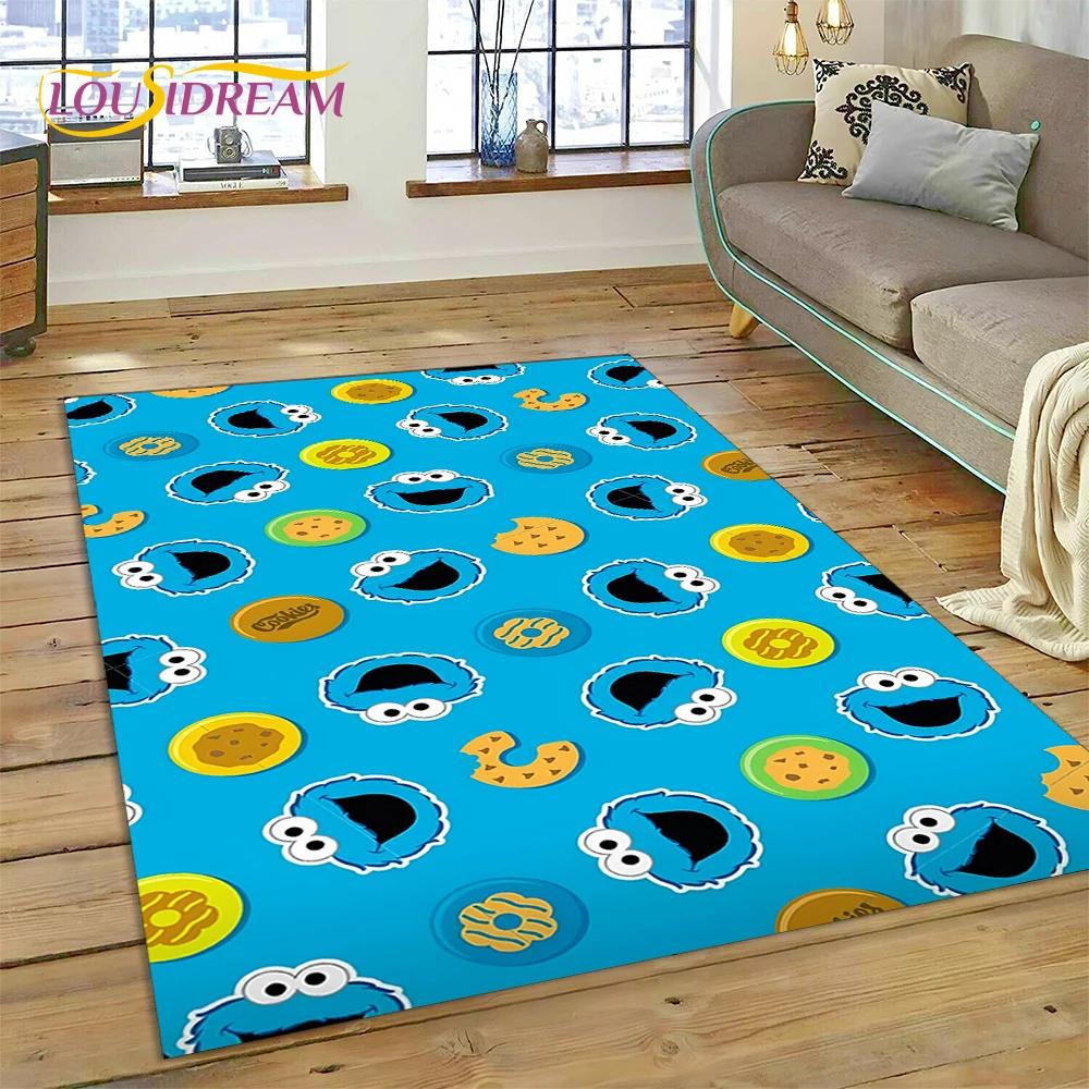 3D Cartoon S-Sesame Street Rug Carpet for Living Room Bedroom Home Decor,Floor Mat Non-slip Decoration for Sofa Doormat Kid Gift