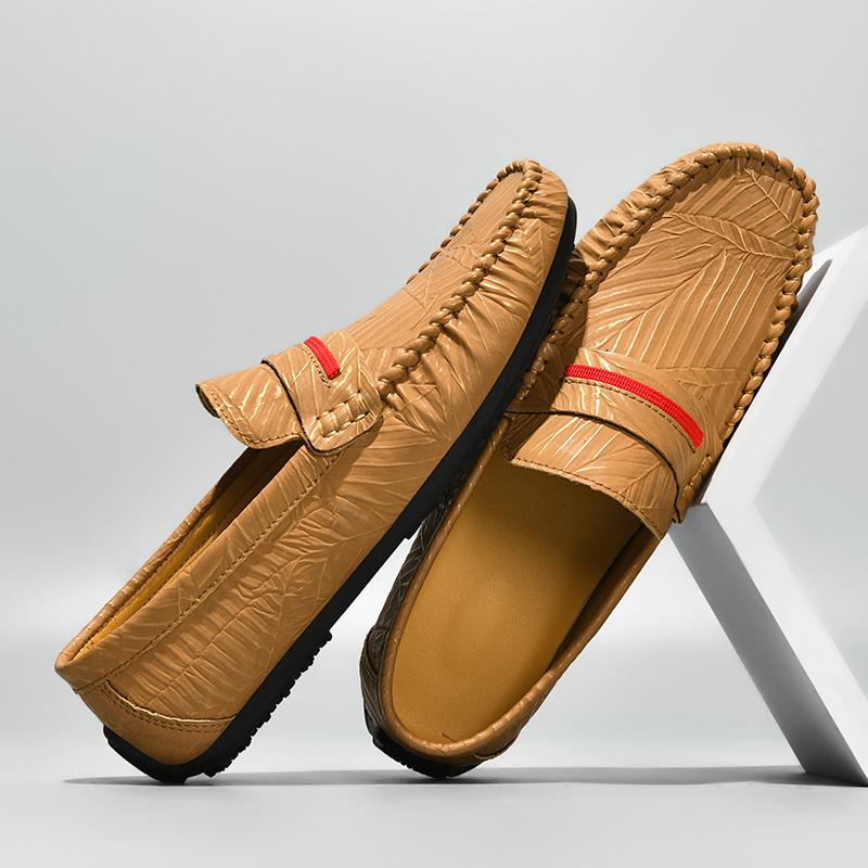 PU Leather Men's Summer Shoes New Driving Flats Casual Style Men's Loafers Fashion Trendy Slip on Footwear Outdoor Lazy Shoes