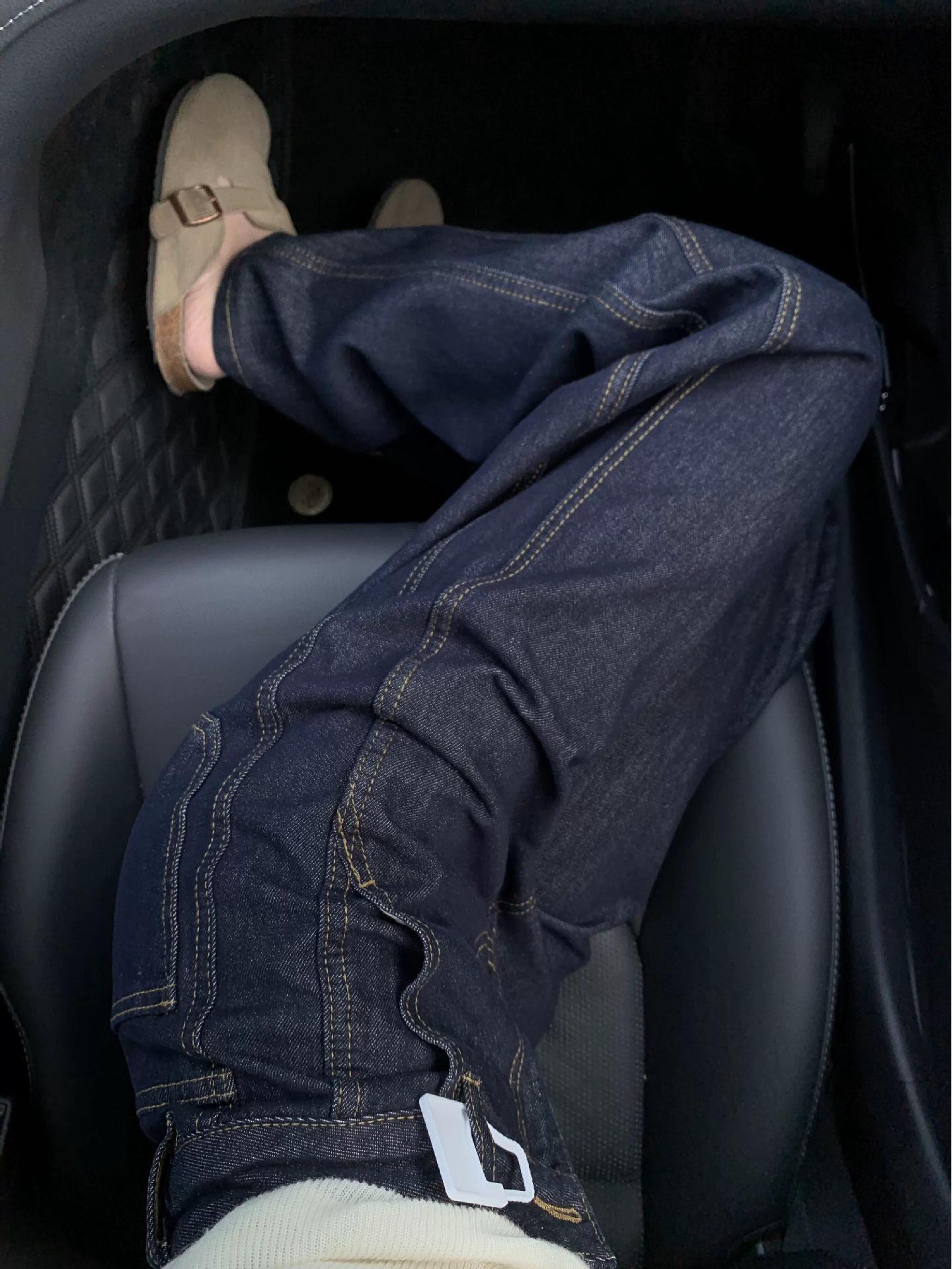 Women s Dark Blue High-Waisted Wide-Leg Jeans - Perfect for Pear-Shaped Figures XL