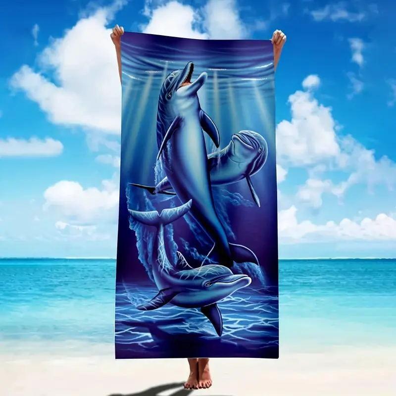 Tropical Pineapple Striped Beach Towel Quick Dry Polyester Bath Towel Summer Swim Pool Travel Vacation Outdoor Blanket
