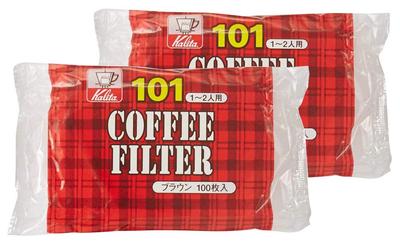Kalita Coffee Paper Filter Trapezoid for 1 To 2 People NK101 Filter Paper 100 Sheets X 2 Set Brown Stylish Camping Outdoor Coffee Shop Antique Wedding