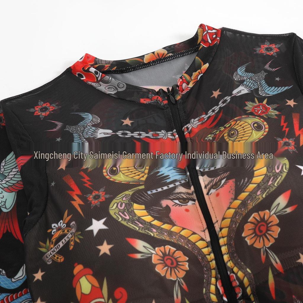 2025 Women's Long Sleeve Sun Protection Russian Swimsuit - European American Surfwear Beach Dress
