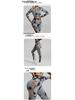 European American Tie-Dye Butt-Lift Yoga Set: Long Sleeve, Seamless Fitness Clothing with Hollow Out Design