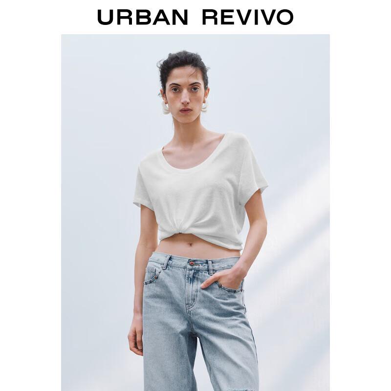 UR 2025 Spring U-Neck Short Sleeve T-Shirt