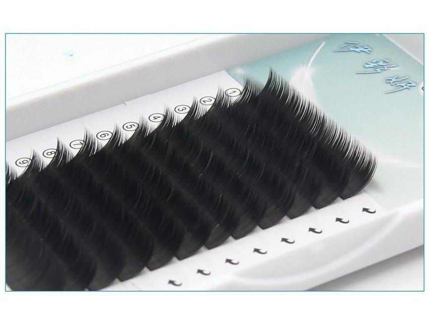 0.20 Single Grafted Eyelashes - Wind-Blown Air Flat Hair, Soft Matte Imitation Mink with Double Thick Hair Tips (Mixed)