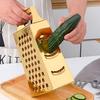 4 Sides Box Grater For Kitchen,Stainless Steel Cheese Grater With Handle,Multi-Function Vegetable Slicer Food Shredder For