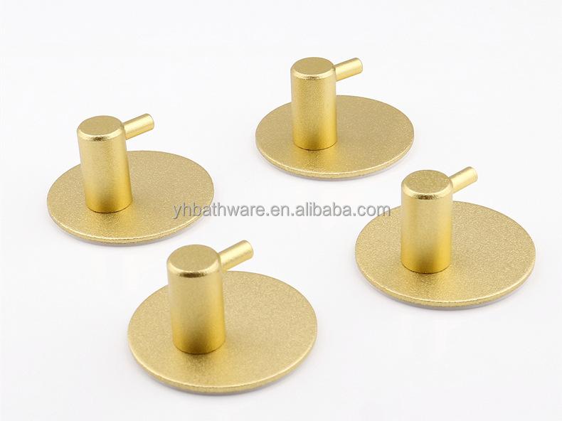 Aluminum Wall Hook Towel Racks Coated Self-adhesive Round Hanger Hook for Kitchen Hardware Bathroom