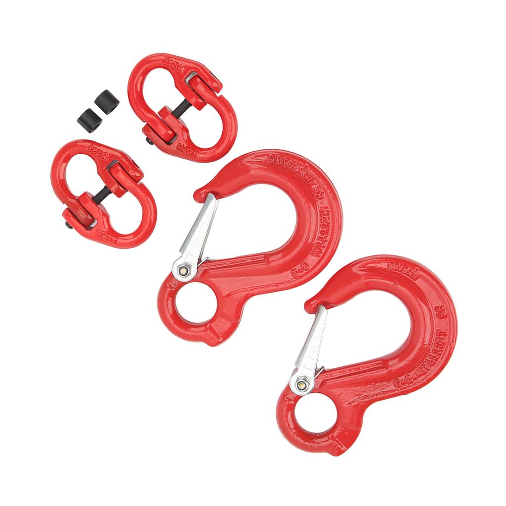 2 Satz Schäkelhaken Öse Schwerlast 1,12T Traglast Anhänger Heben Hammerverschluss Kettenverbinder