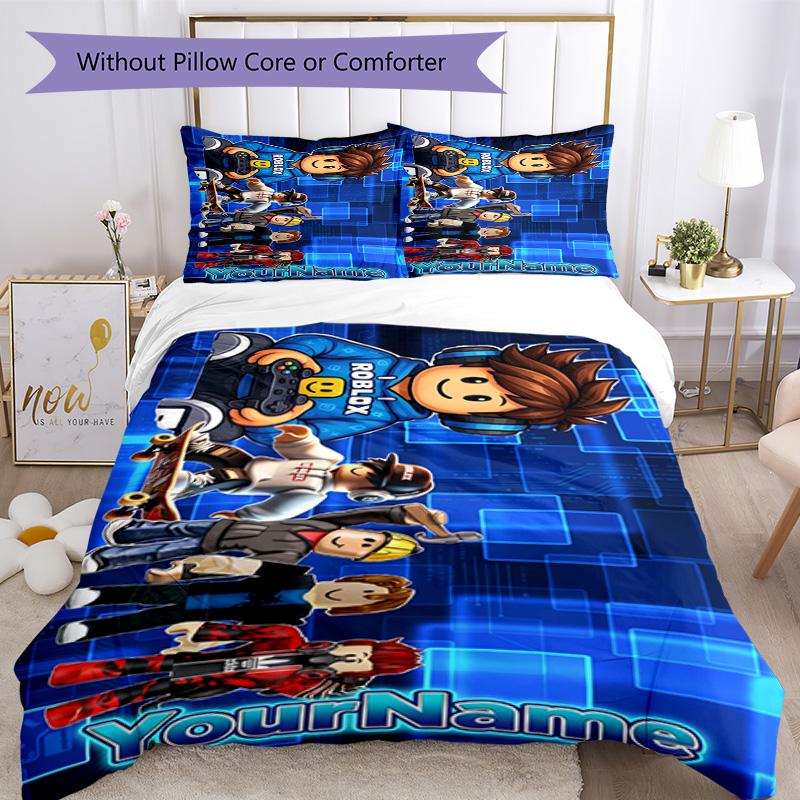 Roblox 28 Customize Your Name Bedding Set Breathable Duvet Cover with Pillowcases Home Decoration Birthday Gift