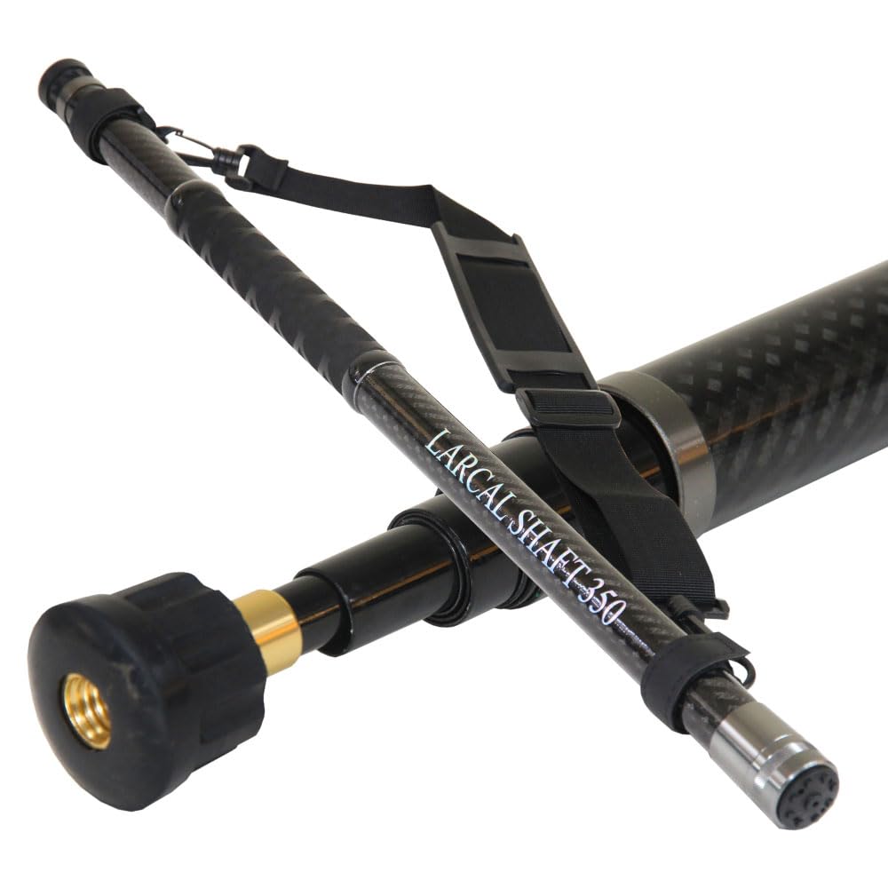 Ori-larcal Carbon Landing Shaft, Small Jointed Fishing Rod, LARCAL SHAFT, 3.5m/4m/4.5m/5m/5.5m/6m (Black, 3.5m)